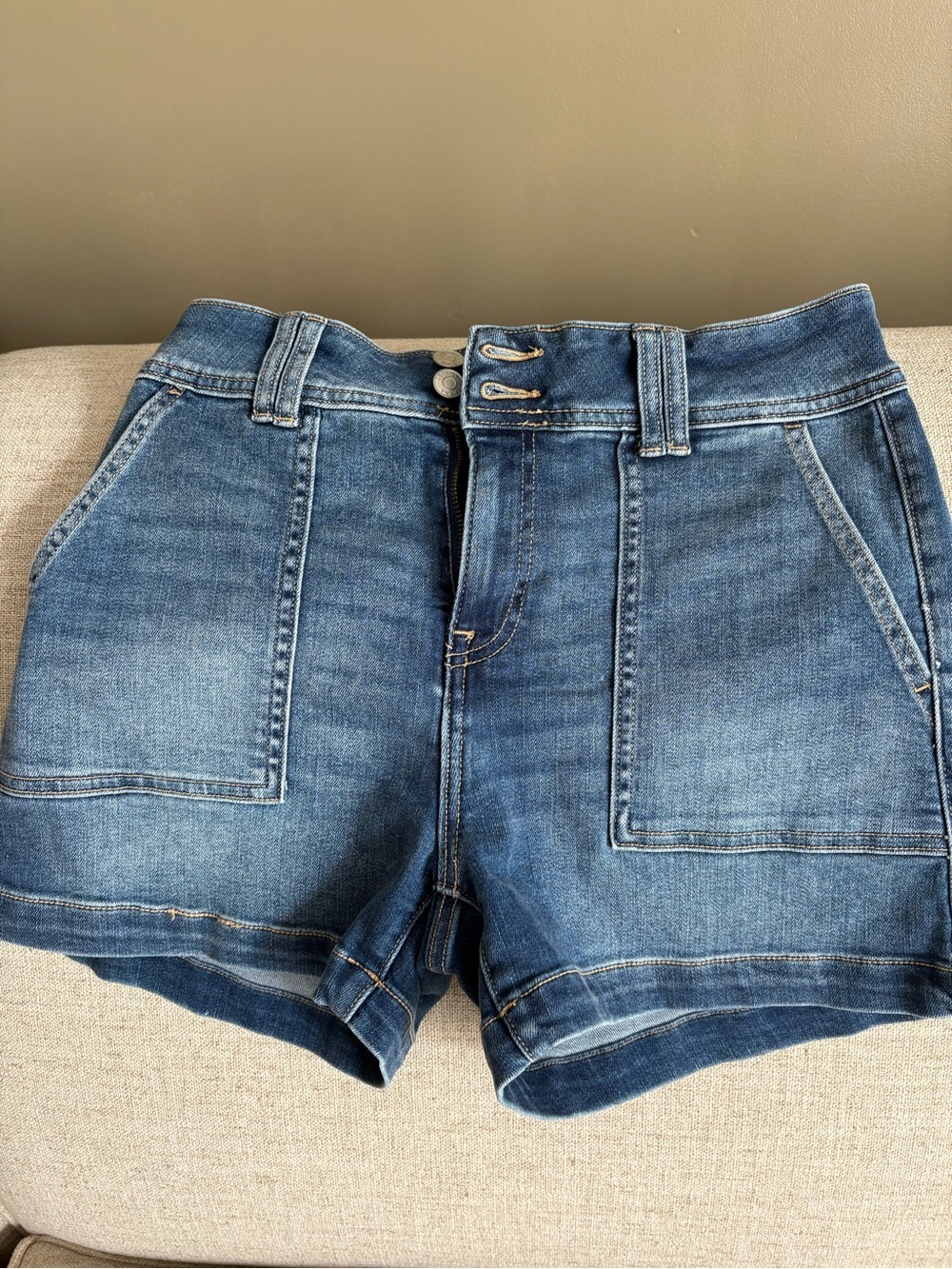 Zenana Jean Shorts NWOT Size Large Measurements below